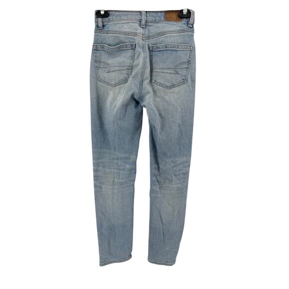 American Eagle Women's Distressed Mom Straight Jeans Size 000 - Picture 2 of 5
